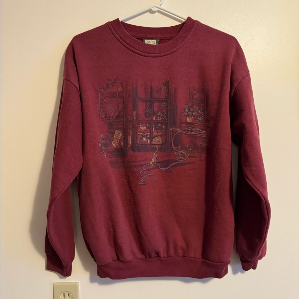 Vintage Lady Footlocker Comfy Graph Crewneck Sweatshirt